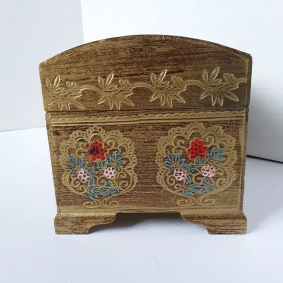 Vintage Florentine Style Musical Jewelry Chest/Box - Picture 5 of 10